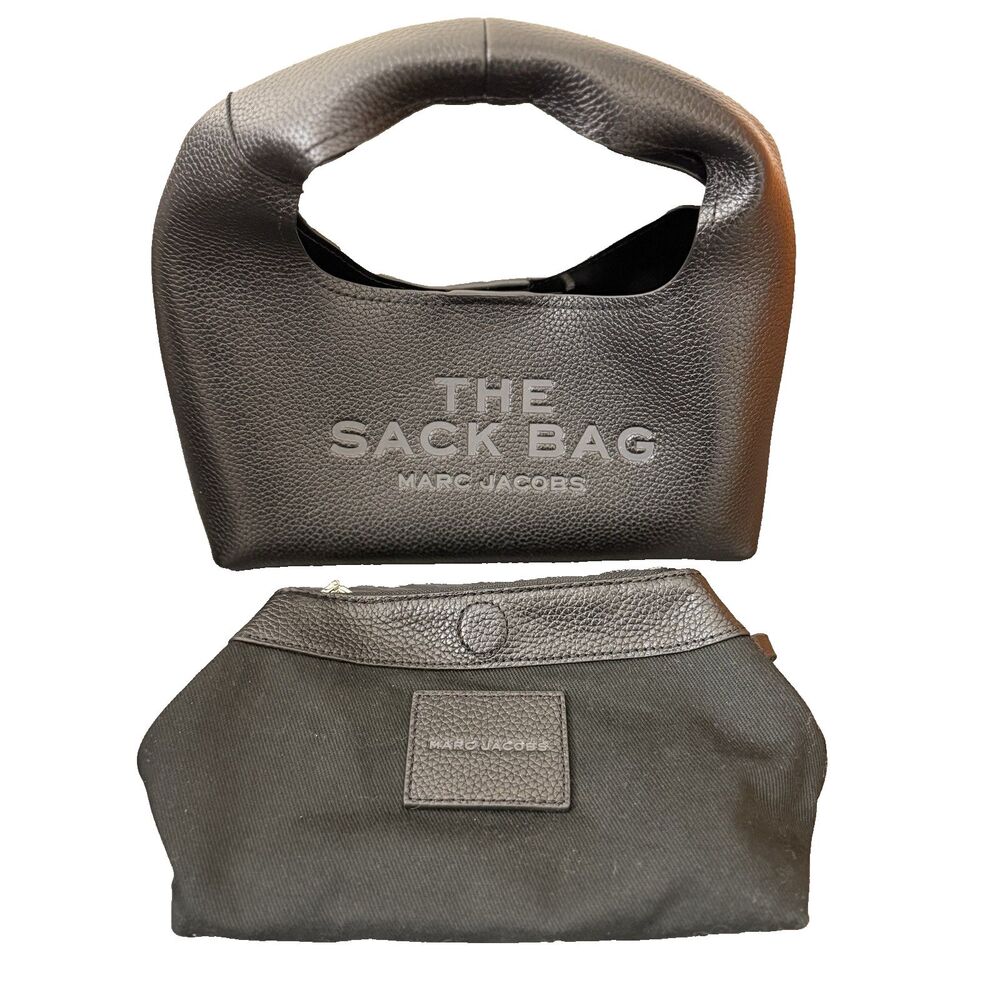 Marc Jacobs Mini Sack Satchel Bag Black Leather Dust Bag & Pouch Included